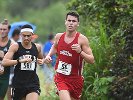 Men running in cross country